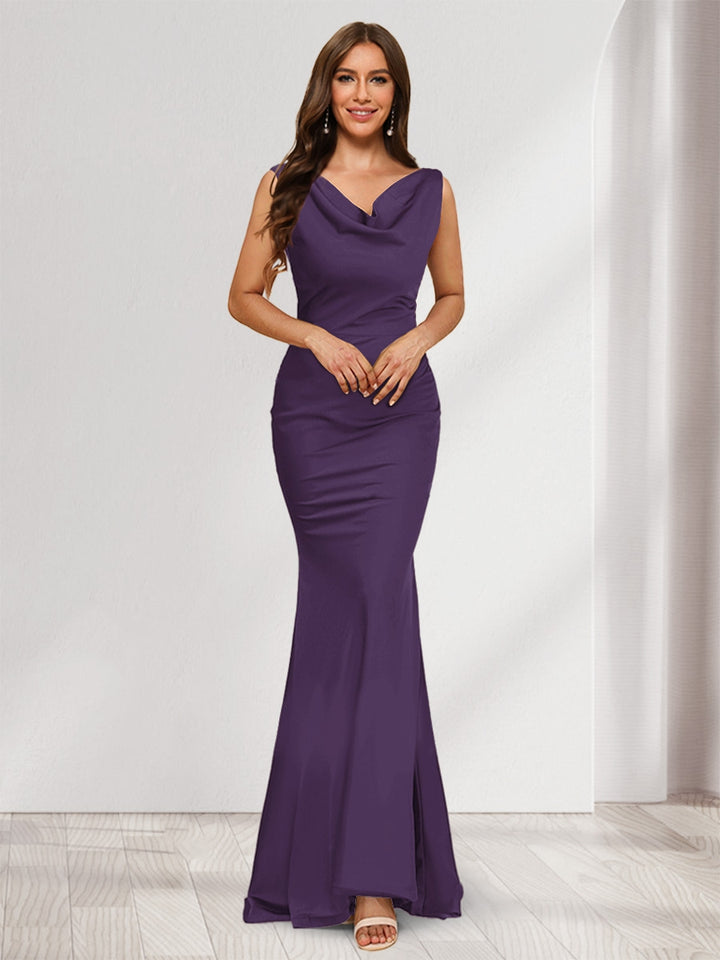 Trumpet/Mermaid V-Neck Sleeveless Evening Dresses With Sash