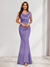 Trumpet/Mermaid V-Neck Sleeveless Evening Dresses With Sash