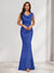 Trumpet/Mermaid V-Neck Sleeveless Evening Dresses With Sash