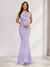 Trumpet/Mermaid V-Neck Sleeveless Evening Dresses With Sash