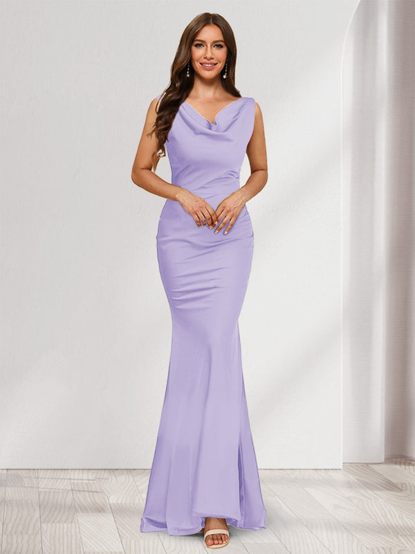Trumpet/Mermaid V-Neck Sleeveless Evening Dresses With Sash