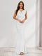 Trumpet/Mermaid V-Neck Sleeveless Evening Dresses With Sash