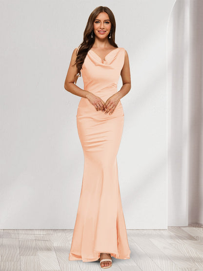 Trumpet/Mermaid V-Neck Sleeveless Evening Dresses With Sash
