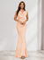 Trumpet/Mermaid V-Neck Sleeveless Evening Dresses With Sash