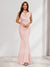 Trumpet/Mermaid V-Neck Sleeveless Evening Dresses With Sash