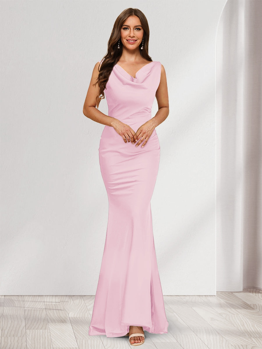 Trumpet/Mermaid V-Neck Sleeveless Evening Dresses With Sash