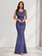 Trumpet/Mermaid V-Neck Sleeveless Evening Dresses With Sash