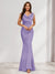 Trumpet/Mermaid V-Neck Sleeveless Evening Dresses With Sash