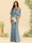 Trumpet/Mermaid One-Shoulder Half Sleeves Bridesmaid Dresses With Ruched