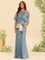 Trumpet/Mermaid One-Shoulder Half Sleeves Bridesmaid Dresses With Ruched