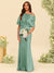 Trumpet/Mermaid One-Shoulder Half Sleeves Bridesmaid Dresses With Ruched