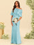 Trumpet/Mermaid One-Shoulder Half Sleeves Bridesmaid Dresses With Ruched