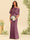 Trumpet/Mermaid One-Shoulder Half Sleeves Bridesmaid Dresses With Ruched