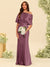 Trumpet/Mermaid One-Shoulder Half Sleeves Bridesmaid Dresses With Ruched