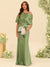 Trumpet/Mermaid One-Shoulder Half Sleeves Bridesmaid Dresses With Ruched