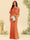 Trumpet/Mermaid One-Shoulder Half Sleeves Bridesmaid Dresses With Ruched