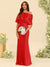 Trumpet/Mermaid One-Shoulder Half Sleeves Bridesmaid Dresses With Ruched