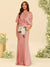 Trumpet/Mermaid One-Shoulder Half Sleeves Bridesmaid Dresses With Ruched