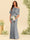 Trumpet/Mermaid One-Shoulder Half Sleeves Bridesmaid Dresses With Ruched