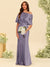 Trumpet/Mermaid One-Shoulder Half Sleeves Bridesmaid Dresses With Ruched