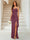 Sheath/Column Sweetheart Sleeveless Floor-Length Formal Dresses with Split Side & Ruched