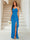 Sheath/Column Sweetheart Sleeveless Floor-Length Formal Dresses with Split Side & Ruched