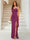 Sheath/Column Sweetheart Sleeveless Floor-Length Formal Dresses with Split Side & Ruched