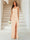 Sheath/Column Sweetheart Sleeveless Floor-Length Formal Dresses with Split Side & Ruched