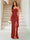Sheath/Column Sweetheart Sleeveless Floor-Length Formal Dresses with Split Side & Ruched