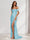 Sheath/Column One-Shoulder Sleeveless Sweep Train Evening Dresses with Split Side & Ruffles