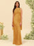 Sheath/Column Halter Sleeveless Floor-Length Lace-Up Bridesmaid Dresses