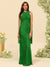 Sheath/Column Halter Sleeveless Floor-Length Lace-Up Bridesmaid Dresses