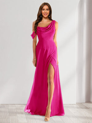 cowl neck chiffon bridesmaid dress Six Stories Blue High Cowl Neck Drape Crepe Bridesmaid Dress US 12 Womens