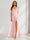 Sheath/Column Cowl Neck Sleeveless Floor-Length Chiffon Bridesmaid Dresses with Split Side