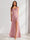 Sheath/Column Cowl Neck Sleeveless Floor-Length Chiffon Bridesmaid Dresses with Split Side