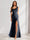 Sheath/Column Cowl Neck Sleeveless Floor-Length Chiffon Bridesmaid Dresses with Split Side