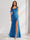 Sheath/Column Cowl Neck Sleeveless Floor-Length Chiffon Bridesmaid Dresses with Split Side