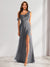 Sheath/Column Cowl Neck Sleeveless Floor-Length Chiffon Bridesmaid Dresses with Split Side