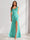 Sheath/Column Cowl Neck Sleeveless Floor-Length Chiffon Bridesmaid Dresses with Split Side