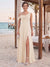 Sheath/Column Cowl Neck Sleeveless Floor-Length Bridesmaid Dresses with Split Side