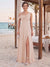 Sheath/Column Cowl Neck Sleeveless Floor-Length Bridesmaid Dresses with Split Side