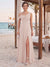 Sheath/Column Cowl Neck Sleeveless Floor-Length Bridesmaid Dresses with Split Side
