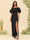 Sheath/Column Off-the-Shoulder Short Sleeves Bridesmaid Dresses with Split Side