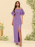 Sheath/Column Off-the-Shoulder Short Sleeves Bridesmaid Dresses with Split Side