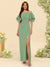 Sheath/Column Off-the-Shoulder Short Sleeves Bridesmaid Dresses with Split Side