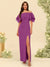 Sheath/Column Off-the-Shoulder Short Sleeves Bridesmaid Dresses with Split Side