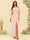 Sheath/Column Off-the-Shoulder Short Sleeves Bridesmaid Dresses with Split Side