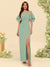 Sheath/Column Off-the-Shoulder Short Sleeves Bridesmaid Dresses with Split Side