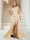 Trumpet/Mermaid Off-the-Shoulder Sweep Train Plus Size Bridesmaid Dresses with Split Side & Ruffles
