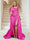Trumpet/Mermaid Off-the-Shoulder Sweep Train Plus Size Bridesmaid Dresses with Split Side & Ruffles